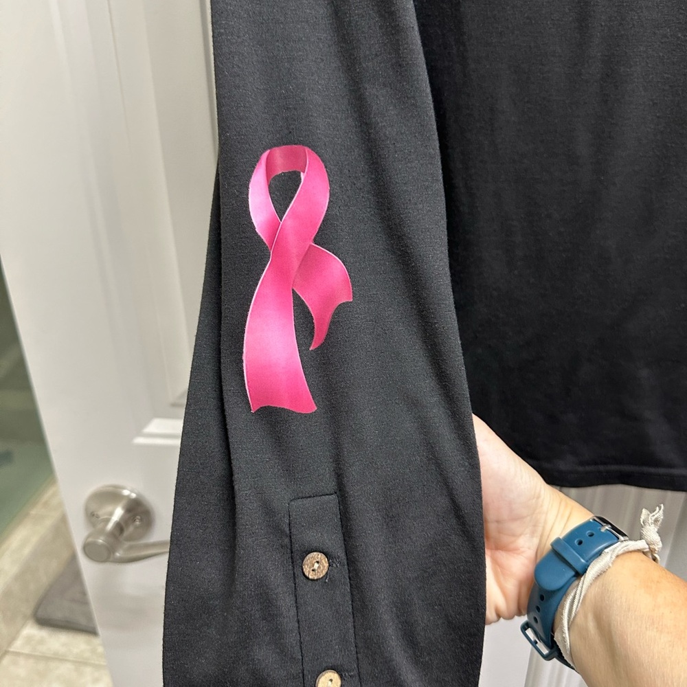 Breast Cancer Awareness flared long sleeve shirt - Picture 4 of 5
